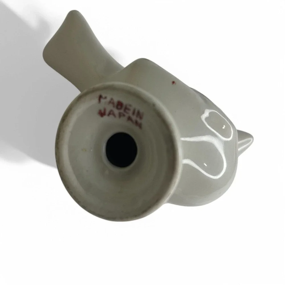 Dove Bird Salt and Pepper Shakers VTG White Gold Mid‎ Century 3